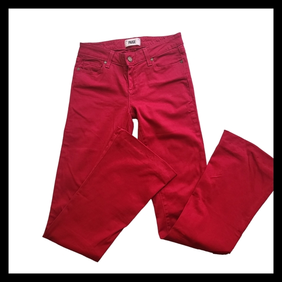 ❣️HOT HOT HOT Paige Lou Lou Red Jeans - Picture 6 of 7